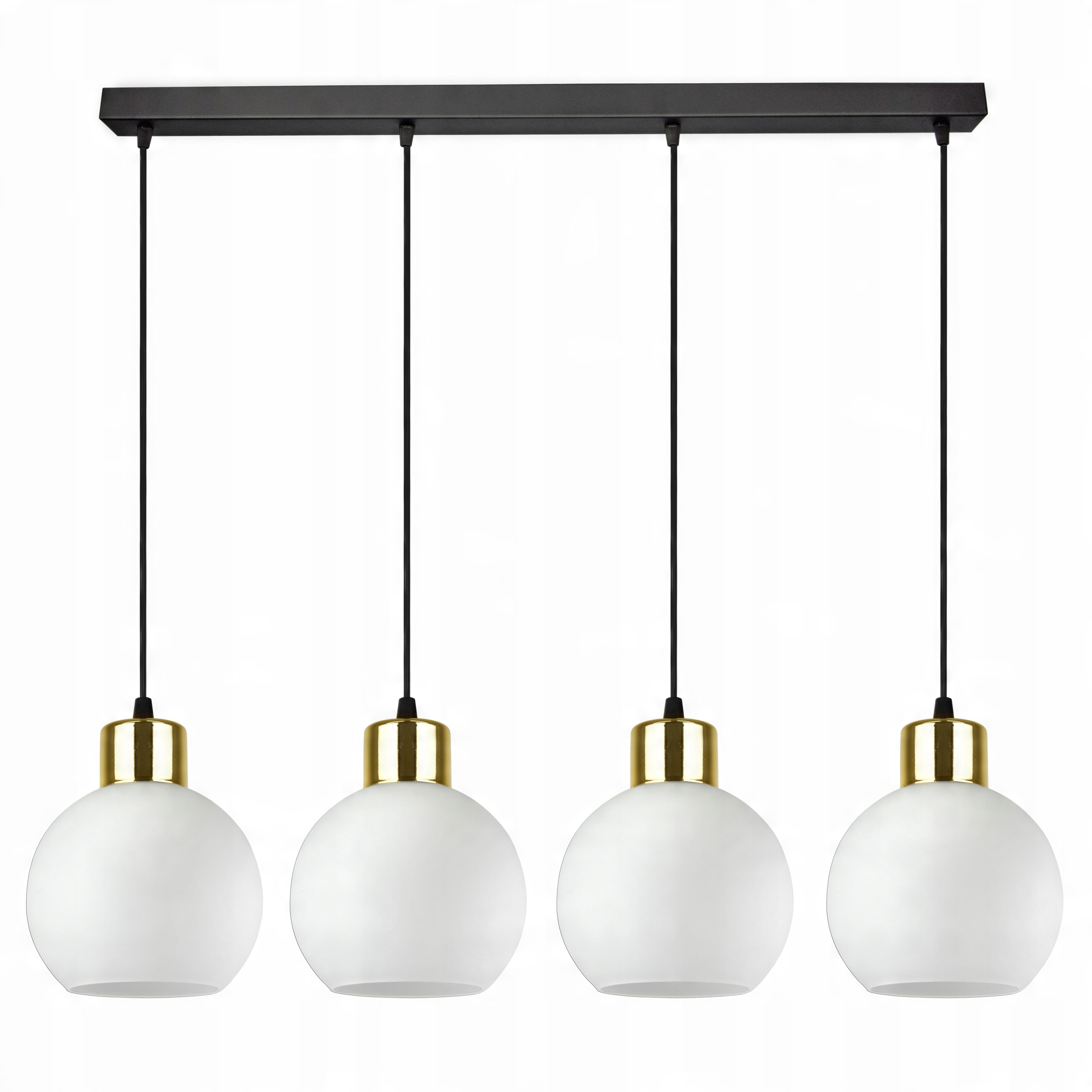 

Lampa Wisząca Żyrandol Szklane Kule Mleczne Led