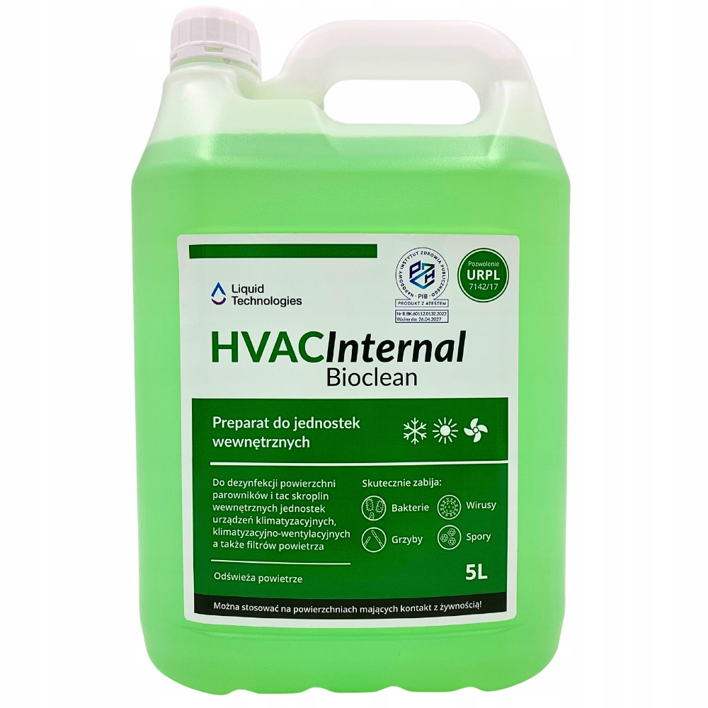 Dezinfekční přípravek pro klimatizaci a ventilaci Hvac Bioclean 5L Internal