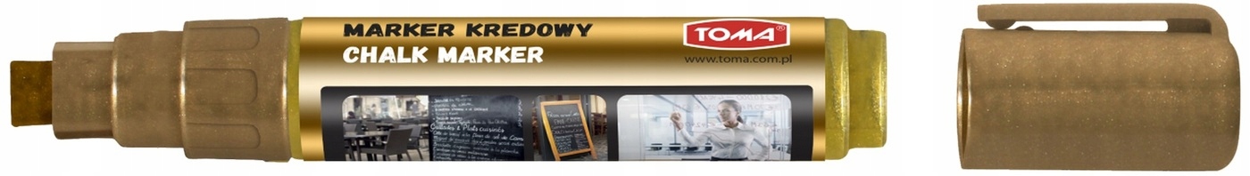 Marker kredowy Toma TO-291 8x5mm złoty
