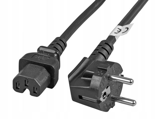 

Kabel zasilający 230V SCHUKO-C15 Cu 3x1.00mm² 1.8m