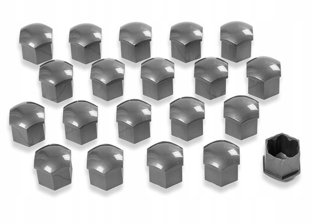 КРЫШКИ БОЛТОВ KAPLSE НАКЛАДКИ КОЛЕС SKODA МАТОВЫЙ ЧЕРНЫЙ