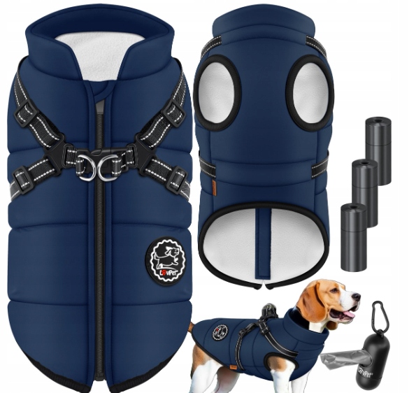 Levně Bunda Obleček Pro Psa Lovpet Tmavě Modrá L Hmotnost Psa 7-9 Kg