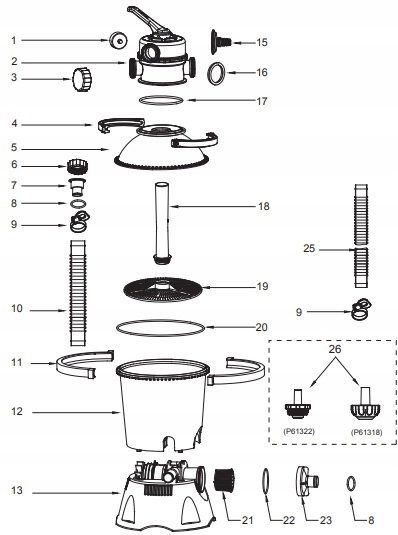 ZBIORNIK NA PIASEK POMPA BESTWAY 58515 P61966 Marka Bestway