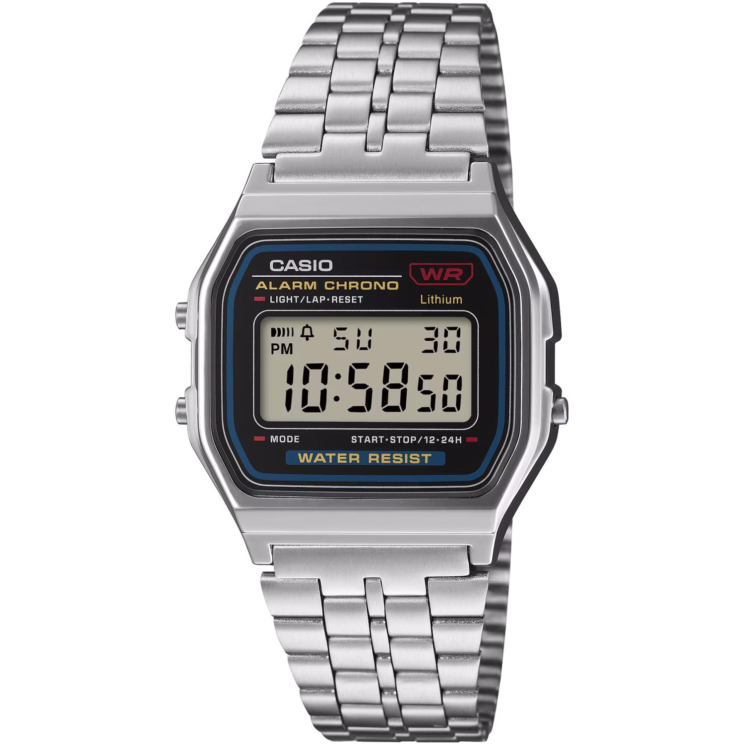 Hodinky Casio Vintage A159WE-1EF stříbrný náramek
