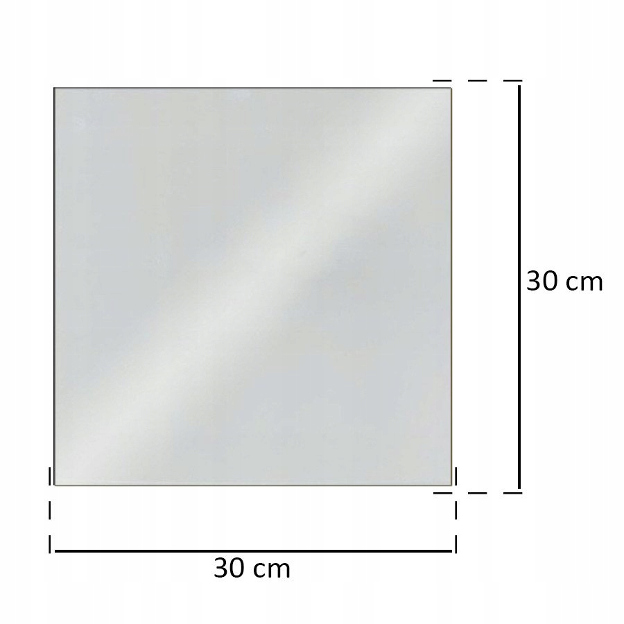 LUSTRO ŚCIENNE - NAKLEJANE LUSTRO ŁAZIENKOWEx4 Szerokość 300 mm