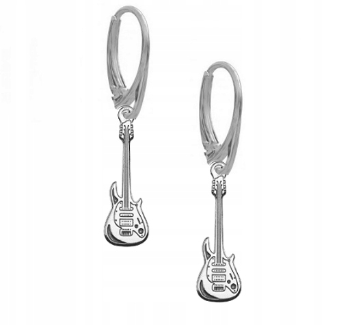 

Srebrne Kolczyki Gitara Elektryczna srebro 925