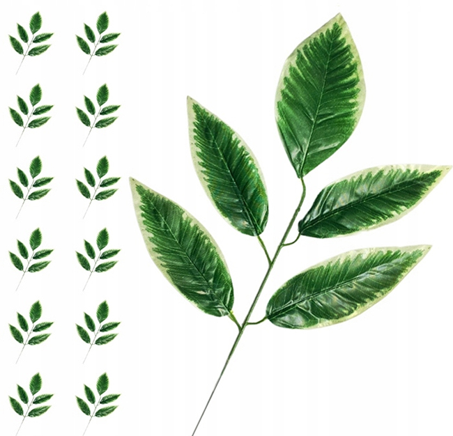 

12x Liść Mango Gałązka Dekoracyjna Kwiaty Sztuczne