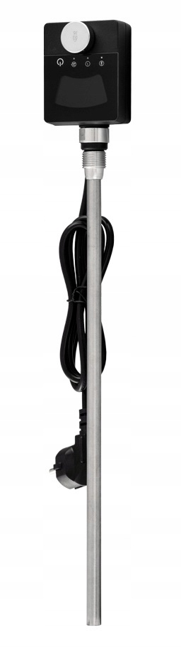 Elektrický Push Ohrievač 400 W Pre Kúpeľňový Radiátor, Obdĺžnikový, Čierny