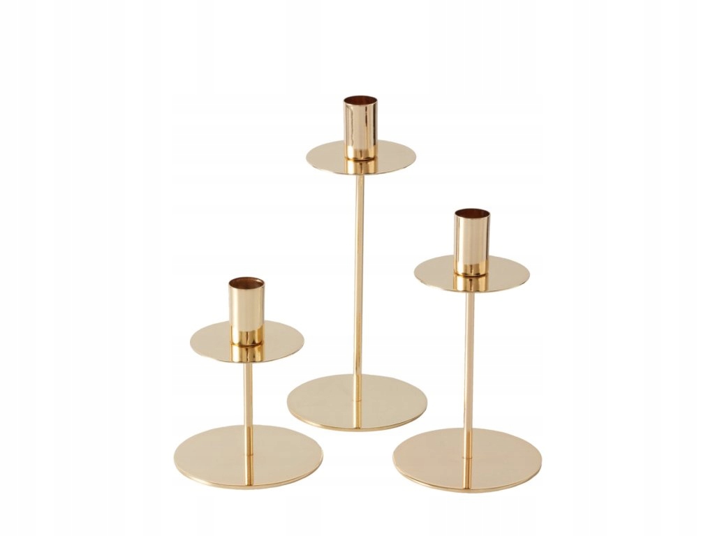 Svícny ze zlatého kovu Phoenix, výška 13-23 cm