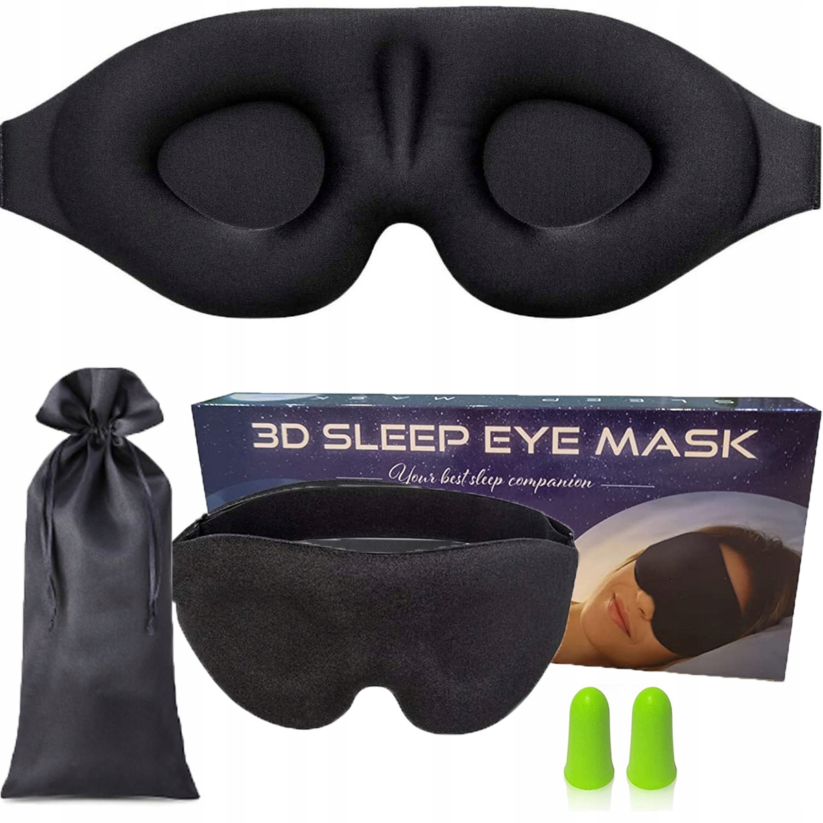 

Maska Do Spania Snu Opaska Na Oczy 3D Premium