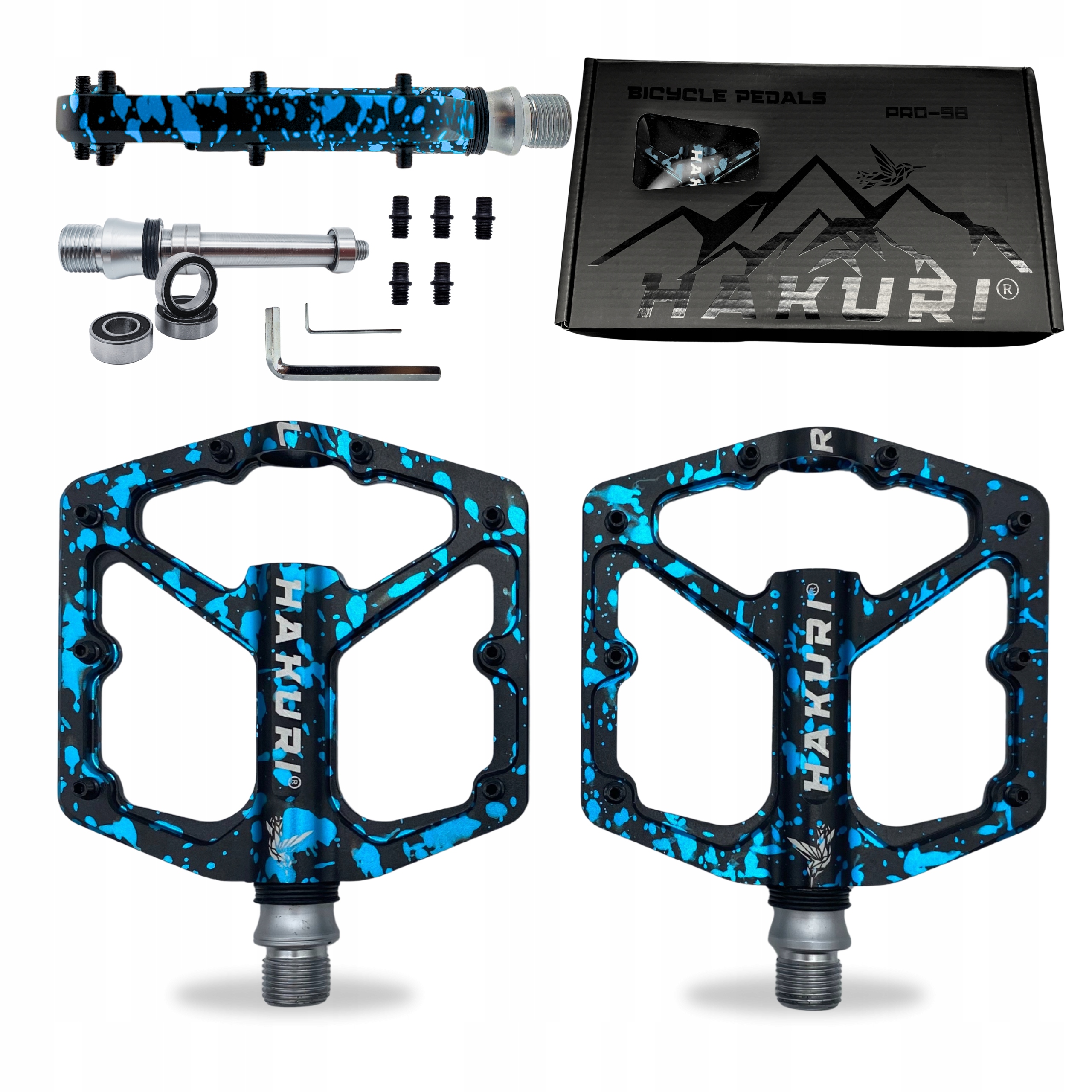 Pedały rowerowe Platformowe Aluminiowe Lekkie z pinami Mtb Enduro 3 łożyska