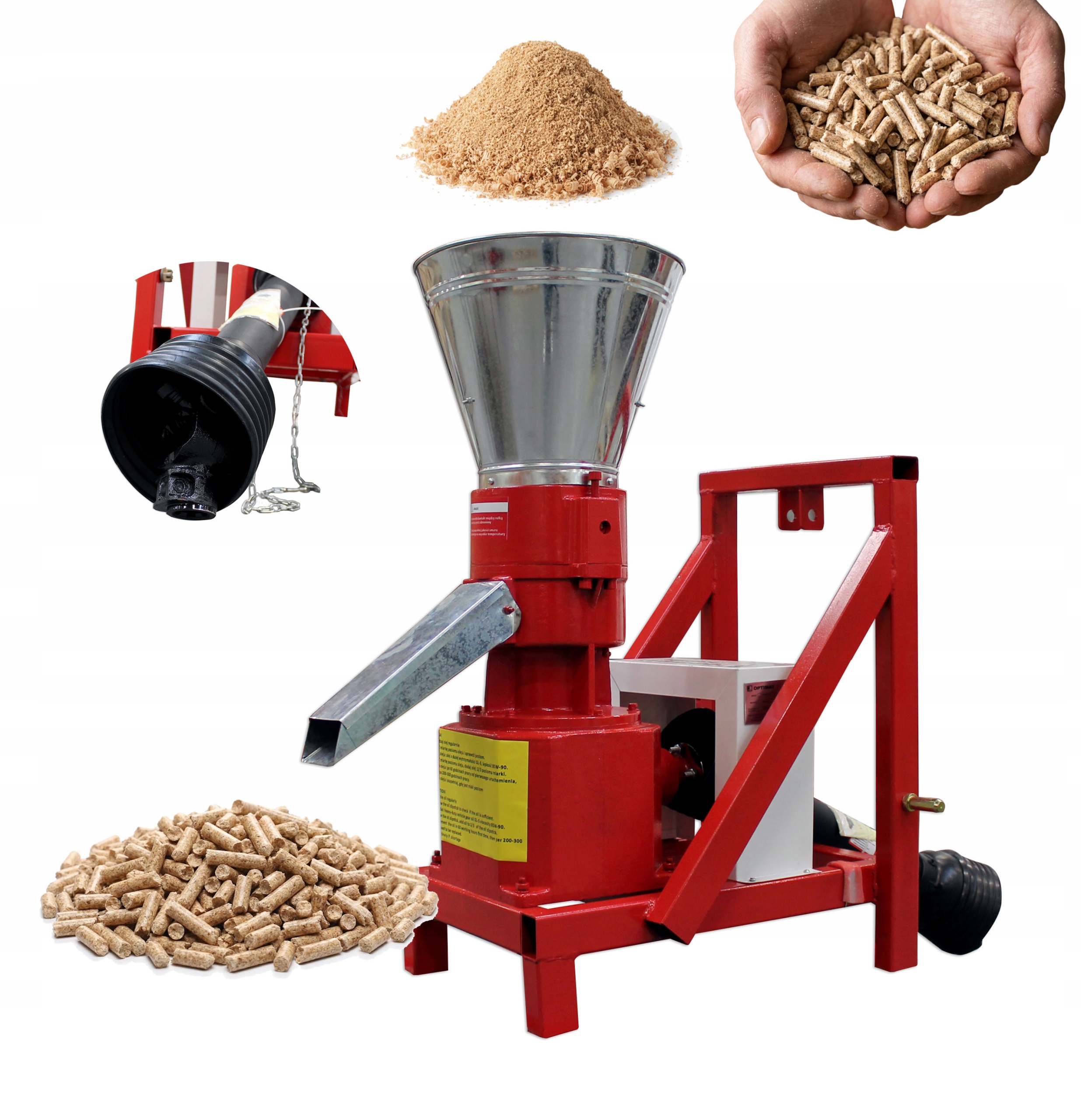 Granulátor peletového krmiva Optimat pro traktor 300 kg/h Ø199 mm