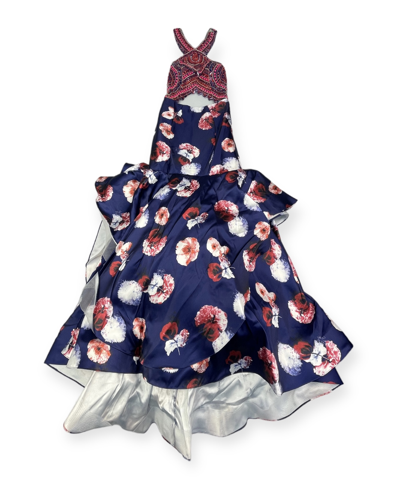 Dlouhá dámská sukně s ramínky a volánky Jaay Couture 16