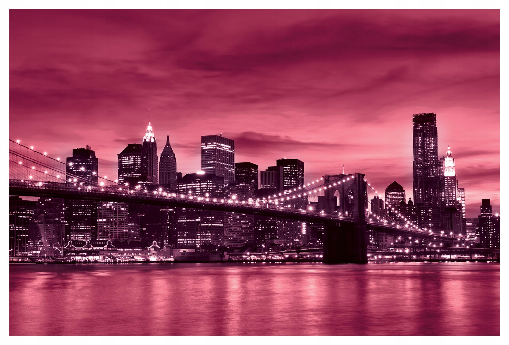 Fototapeta Brooklynský most v noci New York vinylová 368x254 lepidlo