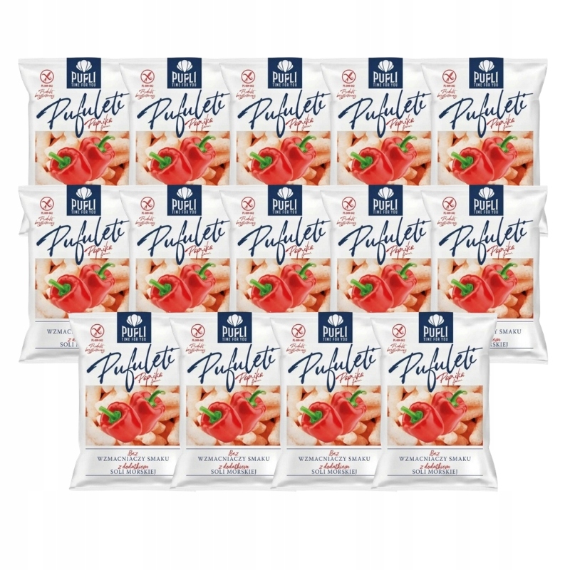 Eurosnack Chipsy Pufuleti Kukuřičné křupky s paprikovou příchutí 80 g