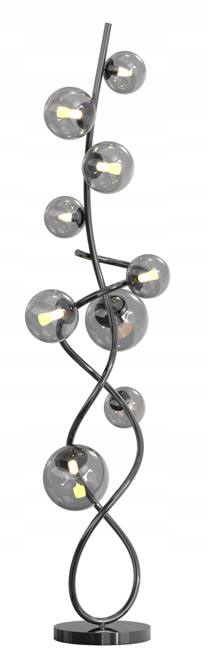 Dekoratívna stojaca lampa Malta 9 svetelných bodov Teplá Farba zo skla