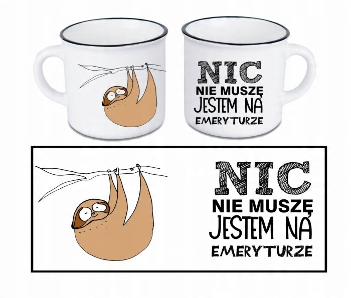 

Kubek retro jestem na emeryturze emerytka emeryt
