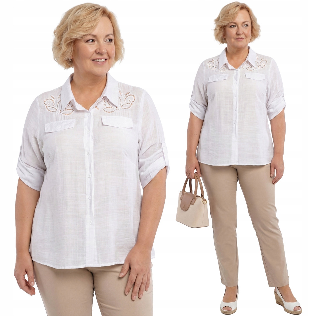 Bílá košile plus size velikost 50