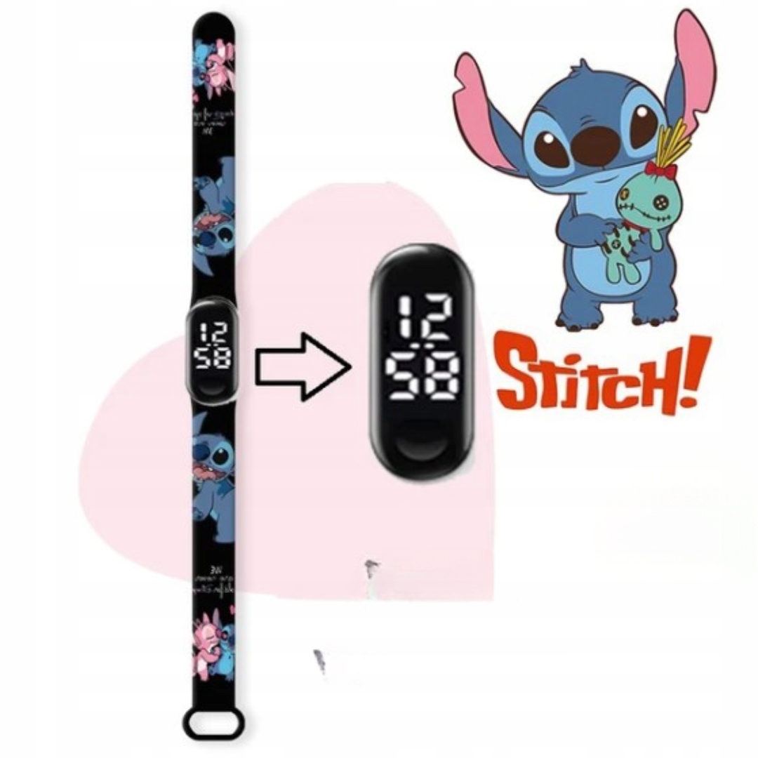 Zegarek cyfrowy LED Stich Czarny EAN (GTIN) 9343900003476