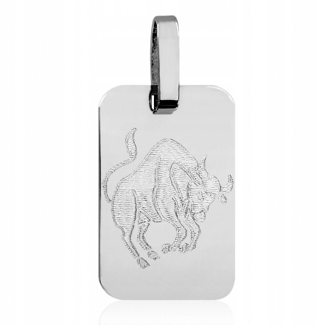 

Blaszka Wisiorek Znak Zodiaku Byk Srebro 925