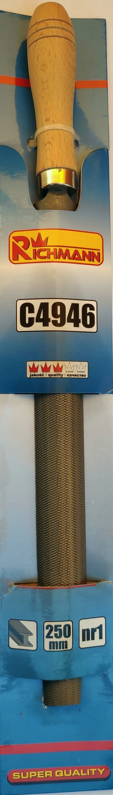 

Pilnik do metalu 250mm półokrągły nr1 Richmann