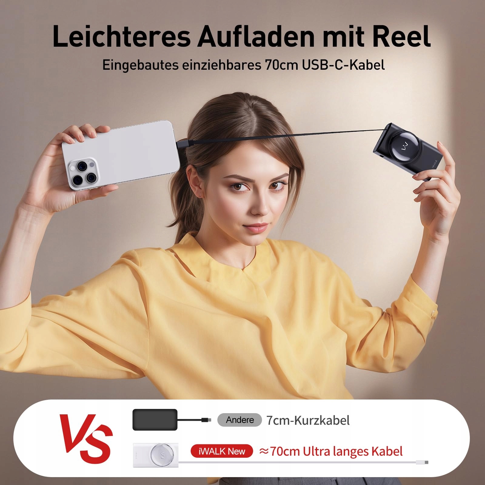 IWALK Powerbank 10000mAh USB-C 30W Szybkie Ładowanie — miniatura 3