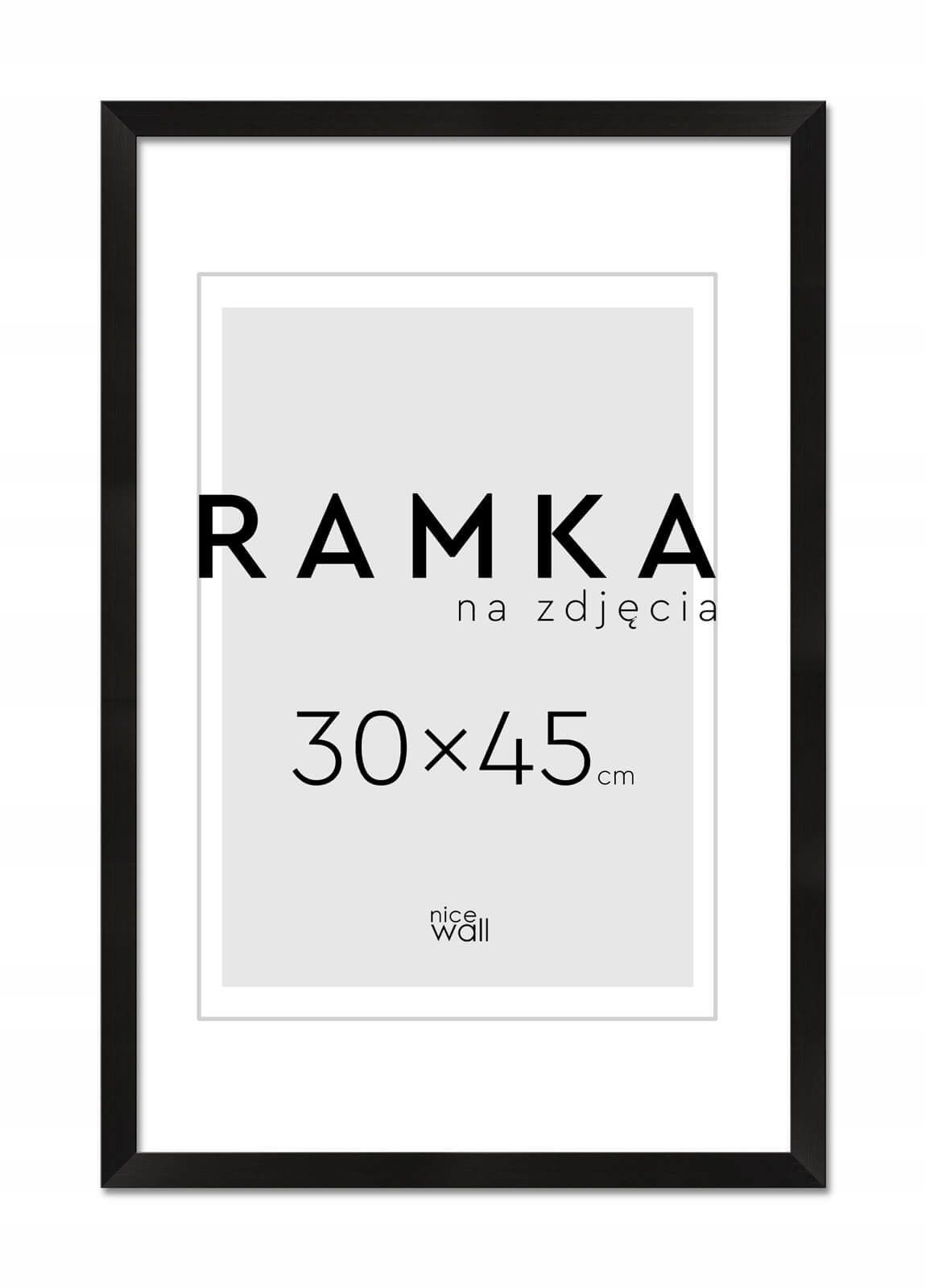 

Rama na zdjęcia 30x45 cm 45x30 cm Czarna