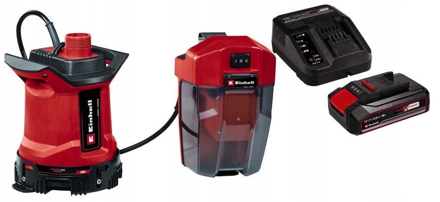 Einhell Ponorná Pumpa Na Špinavú Vodu Ge-sp 18/25 L, Akumulátor 2,5 Ah