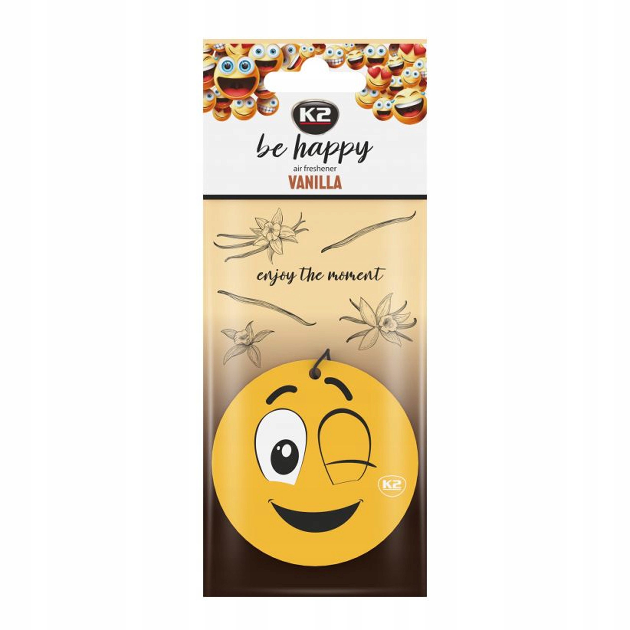 

K2 Be Happy Zapach Odświeżacz Zawieszka Vanilla