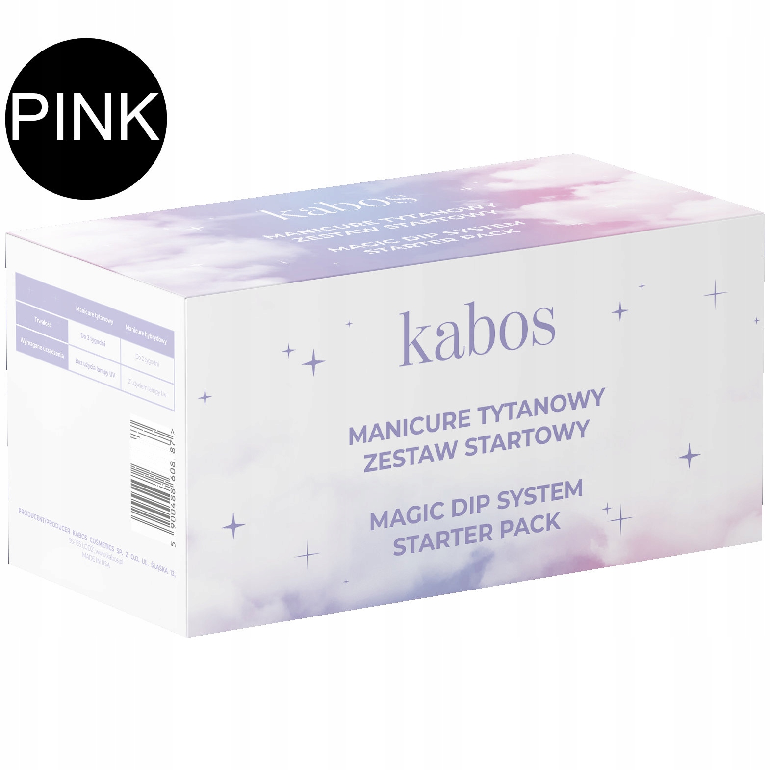 

Kabos zestaw manicure tytanowy Magic Pink Set