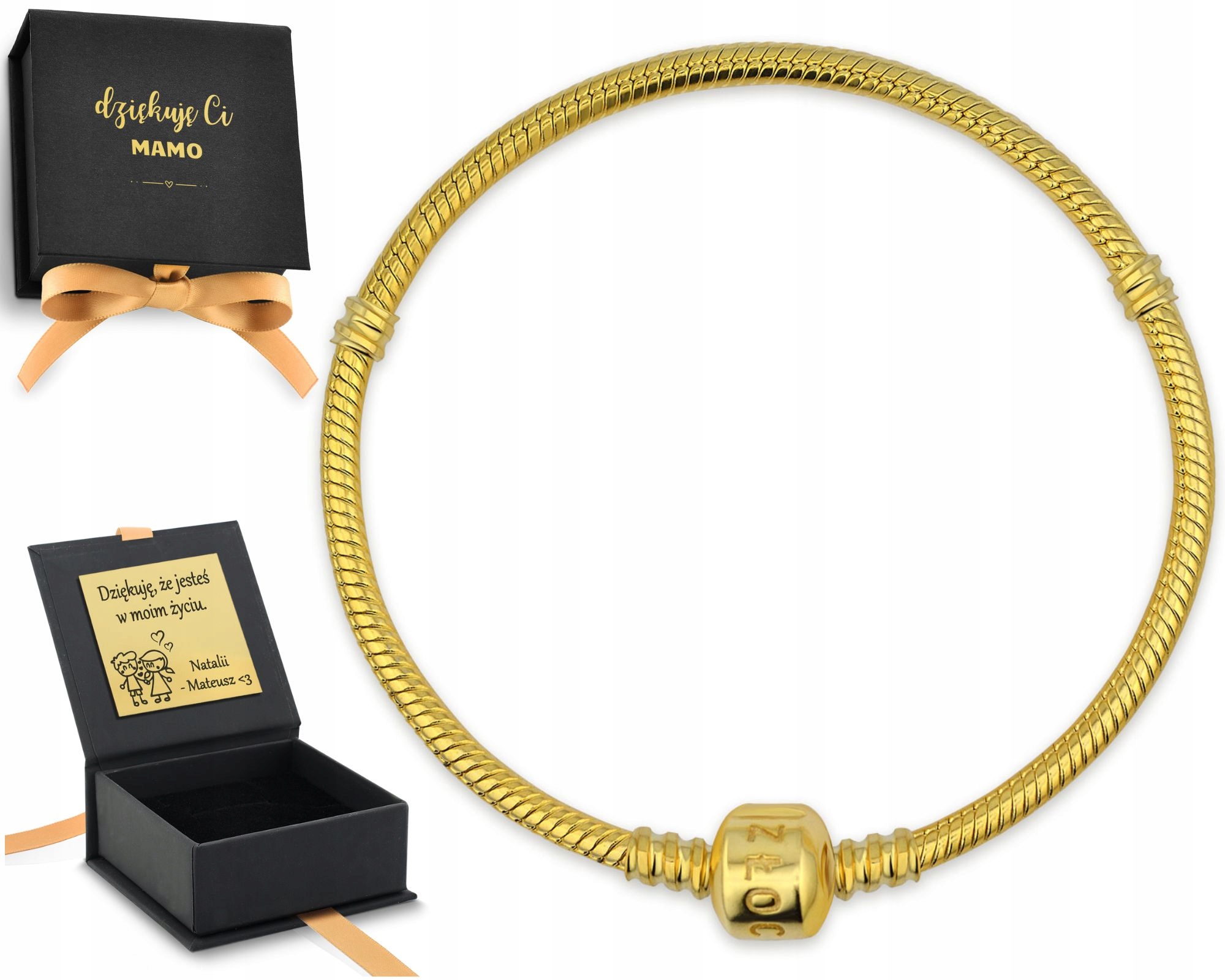 Zlatý Náramek Na Přívěsek Základna Stříbro 925 17 CM