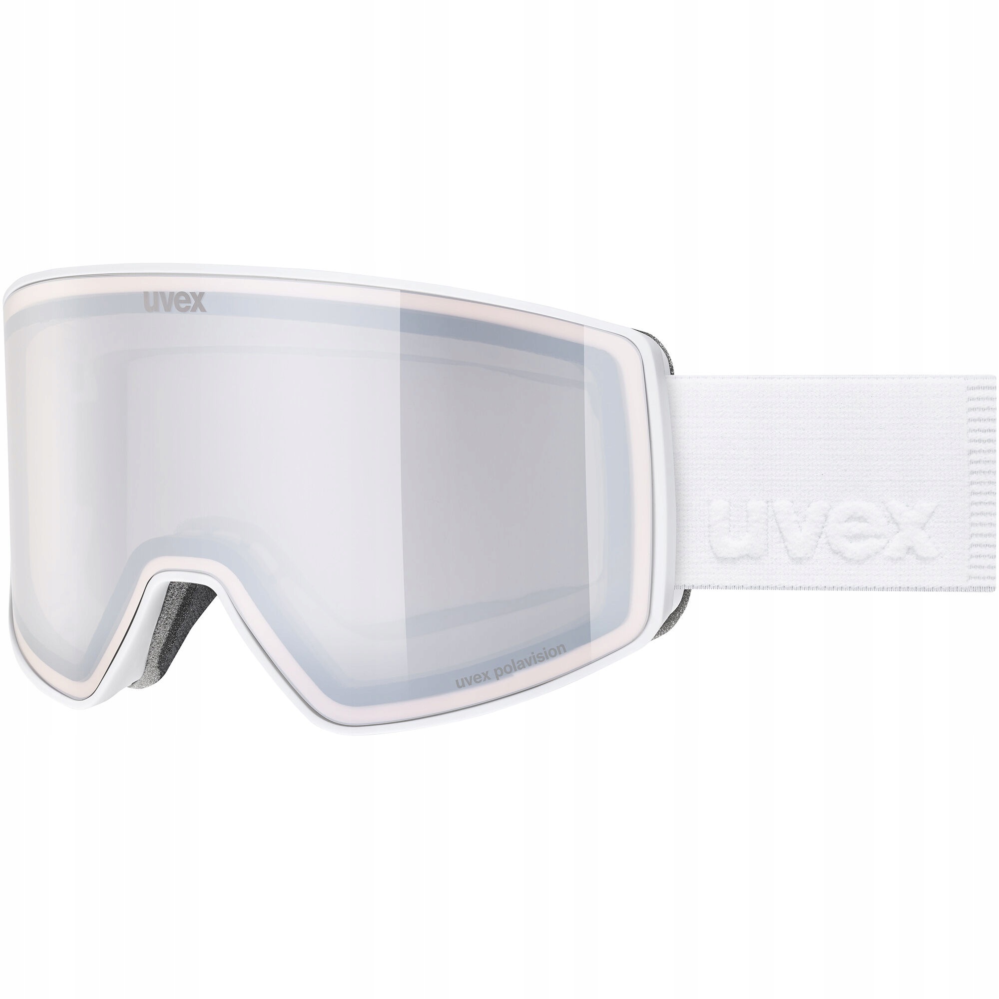 Lyžařské brýle Uvex Scenic P mirror silver S2 white matt Otg Polarizace