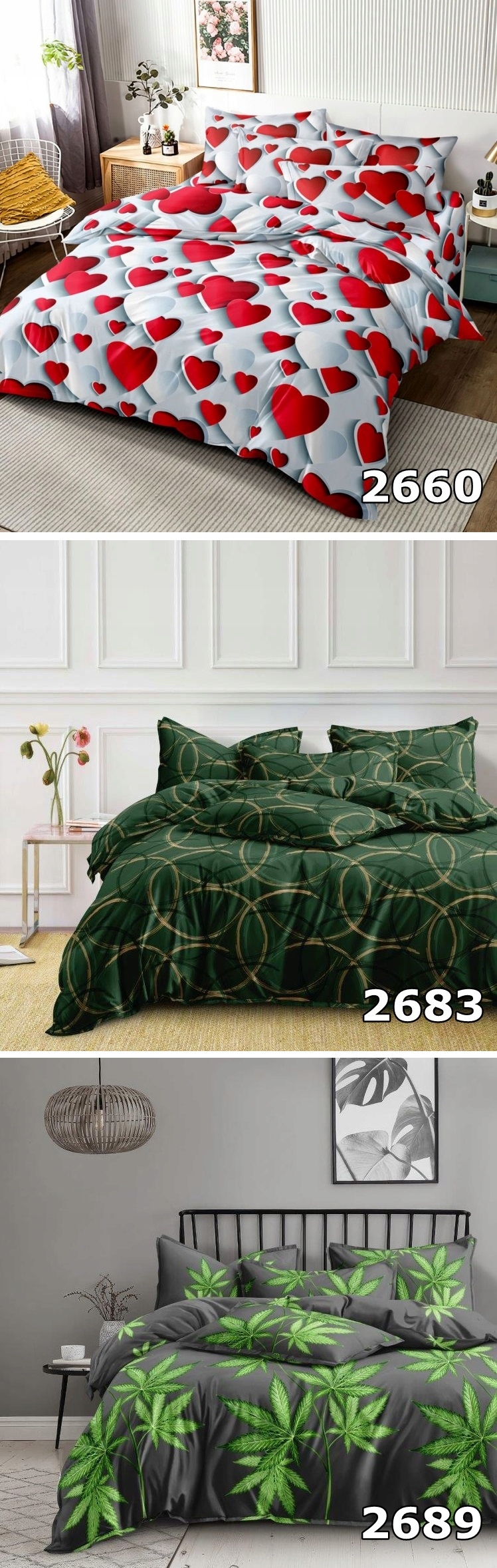 KOMPLET POŚCIELI 160x200 +2 POSZEWKI POŚCIEL LUX SATYNA BAWEŁNA ANTONIO 3D Marka inna