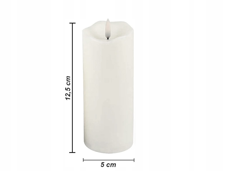 ŚWIECZKA LED NA BATERIE ŚWIECA LAMPKA BIAŁA MAŁA Marka Diabolo