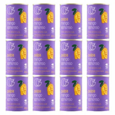 Pyré s mangem 450 g Qf pyré 100% bez cukru pro dezerty z kari koktejlů x12