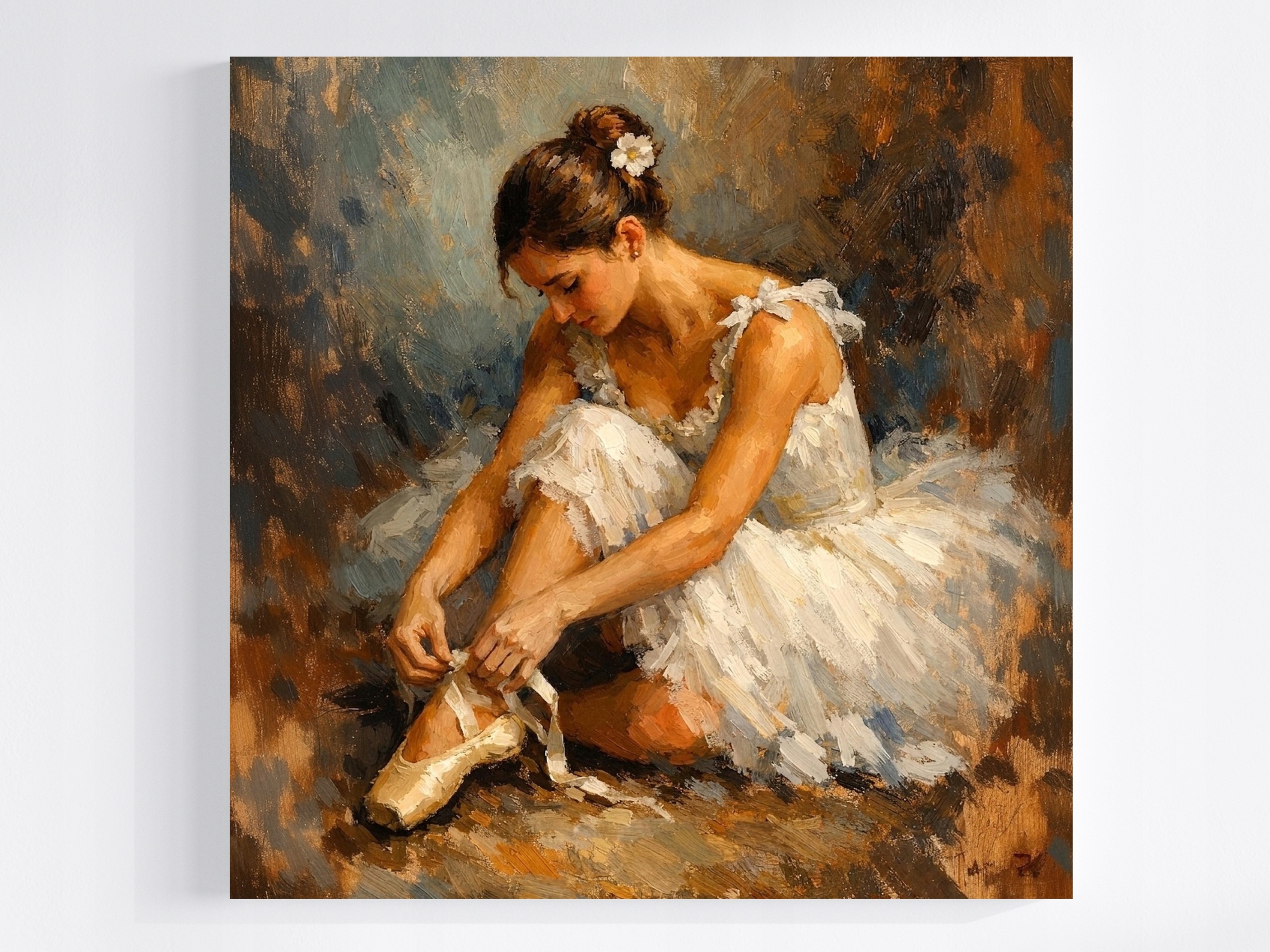 Obraz Na Plátně Canvas Portrét Žena Balerína Baletka Tanec 80x80