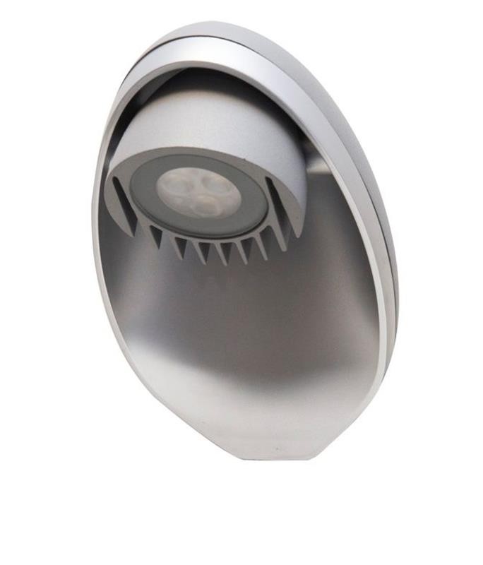 Zahradní nástěnné svítidlo voděodolné, šedé, integrovaná Led, 9 W