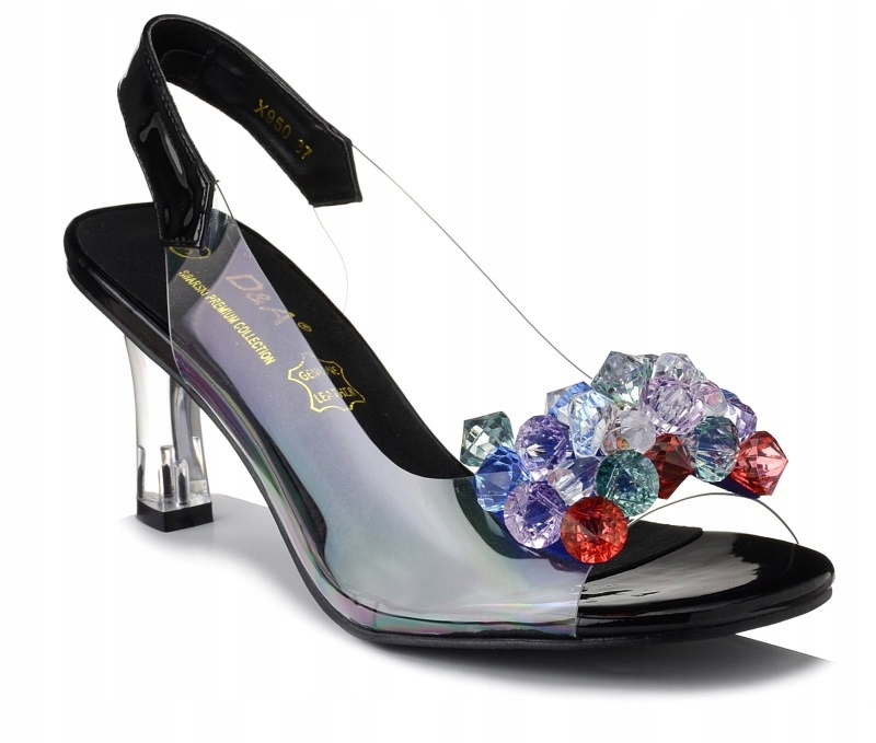 

Buty damskie na obcasie przezroczyste DiA X950 38