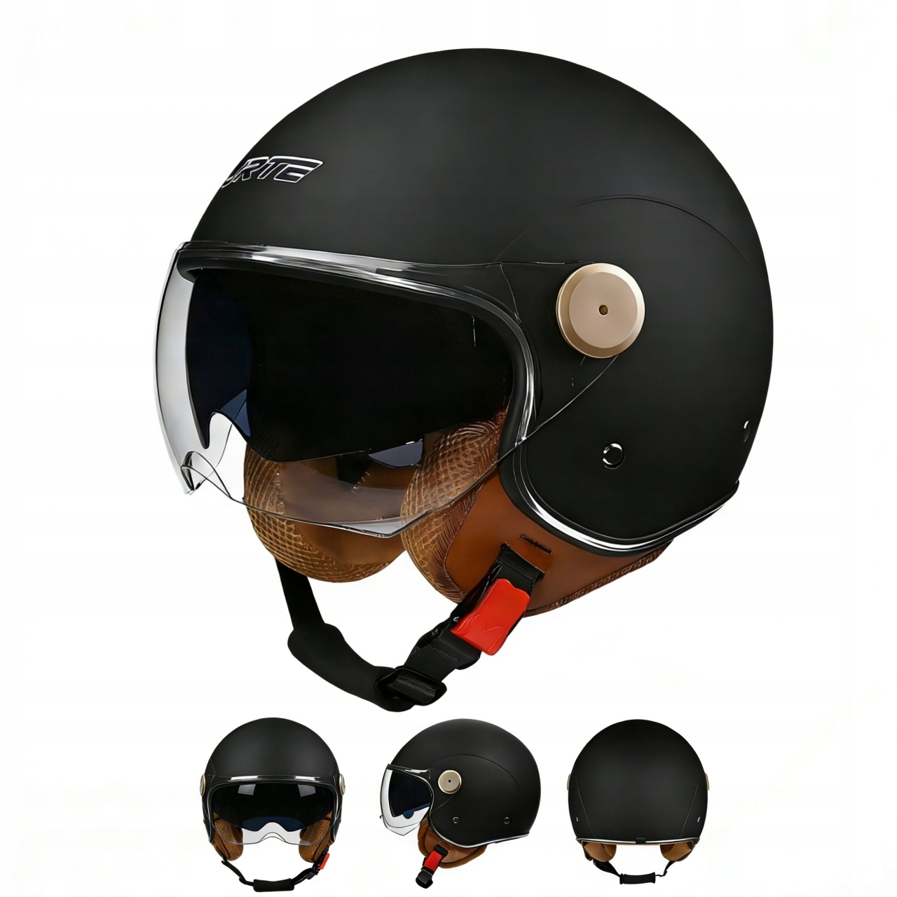 Nová otevřená motocyklová přilba 3/4 Retro Motocyklová přilba Retro, univerzální