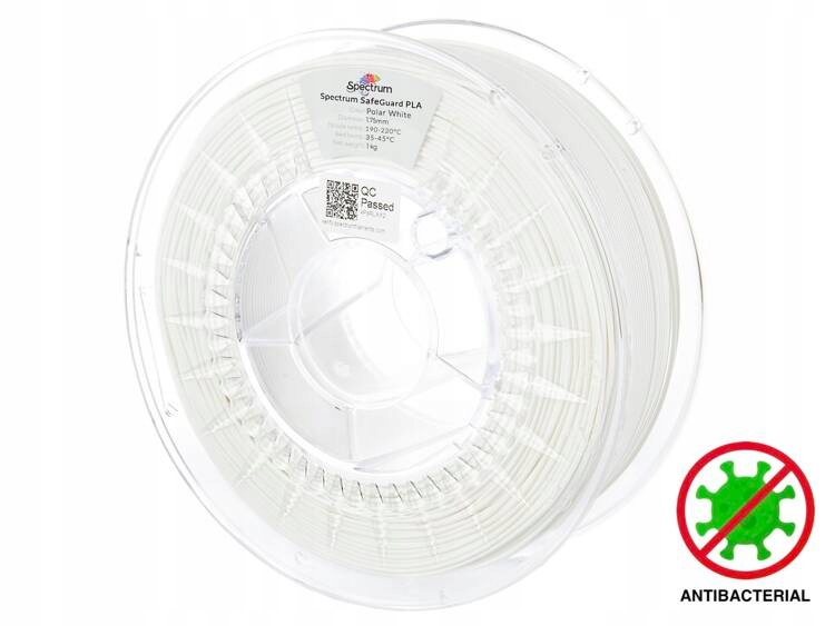 Filament Spectrum SafeGuard Pla 1.75 mm Polar White 1 kg Bílý
