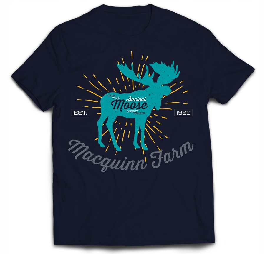 

Tshirt Łoś dla myśliwego myśliwy polowanie las M