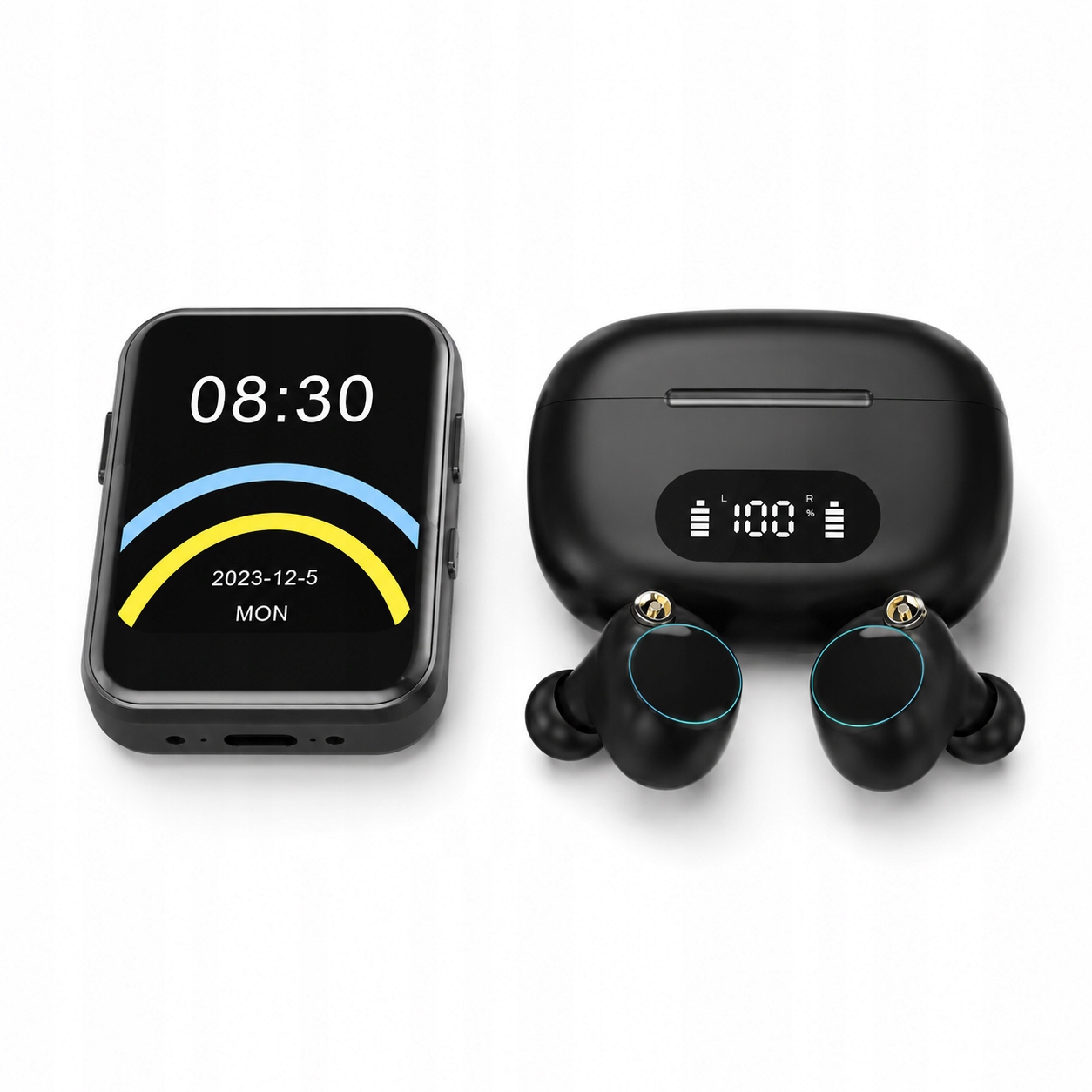 Bluetooth MP3 přehrávač 8 Gb s kamerou Tws sluchátka pro až 50 hodin provozu