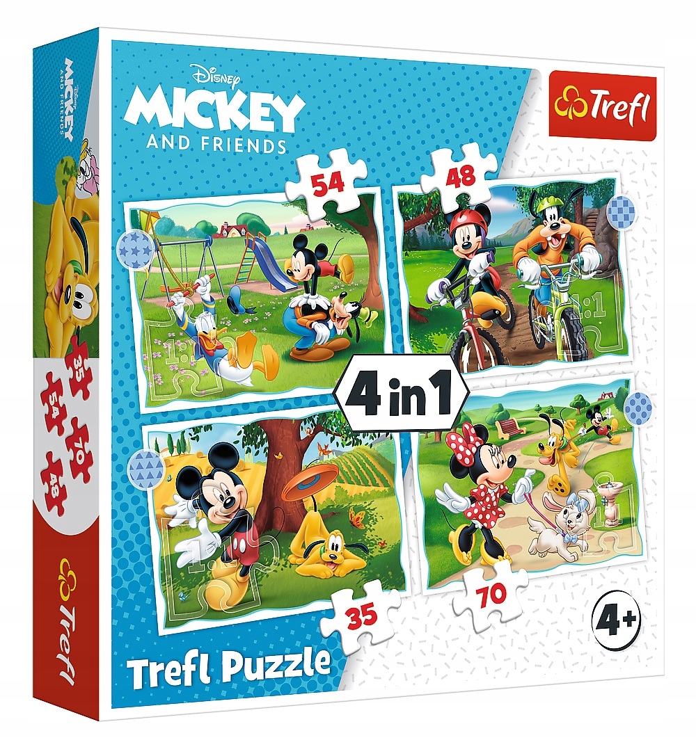 

Puzzle 4w1 Myszka Mickey Trefl 34604