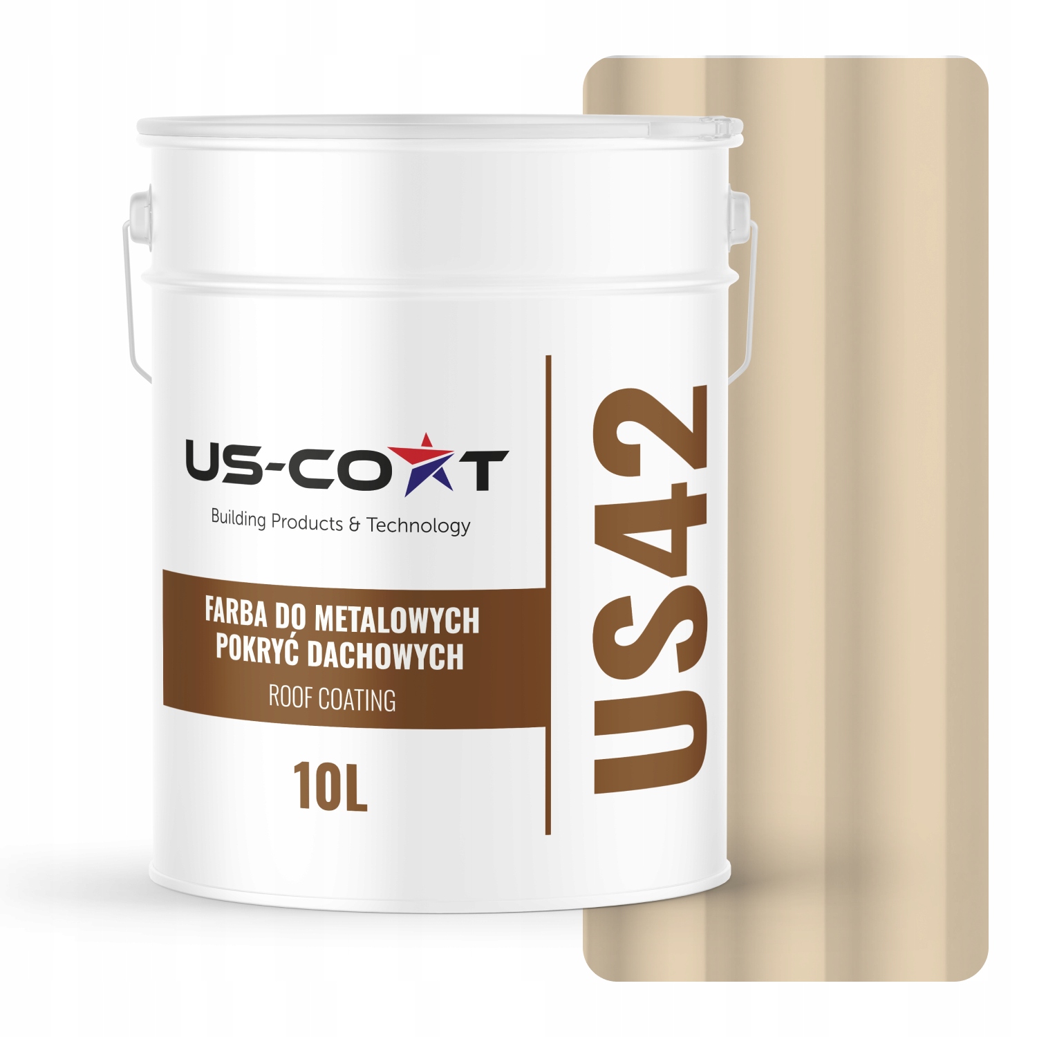 Farba Na Strechu Z Plechu Pozinkovaná Oceľ Kovová Krémovo Béžová Ral 1015 10 L Matná