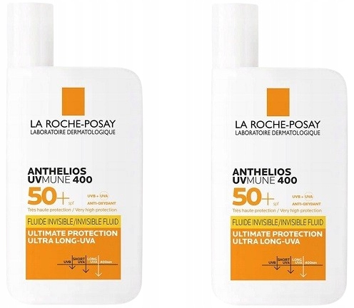 2x La Roche-posay Anthelios Uvmune 400 Niewidoczny Fluid SPF50+ 50 ml