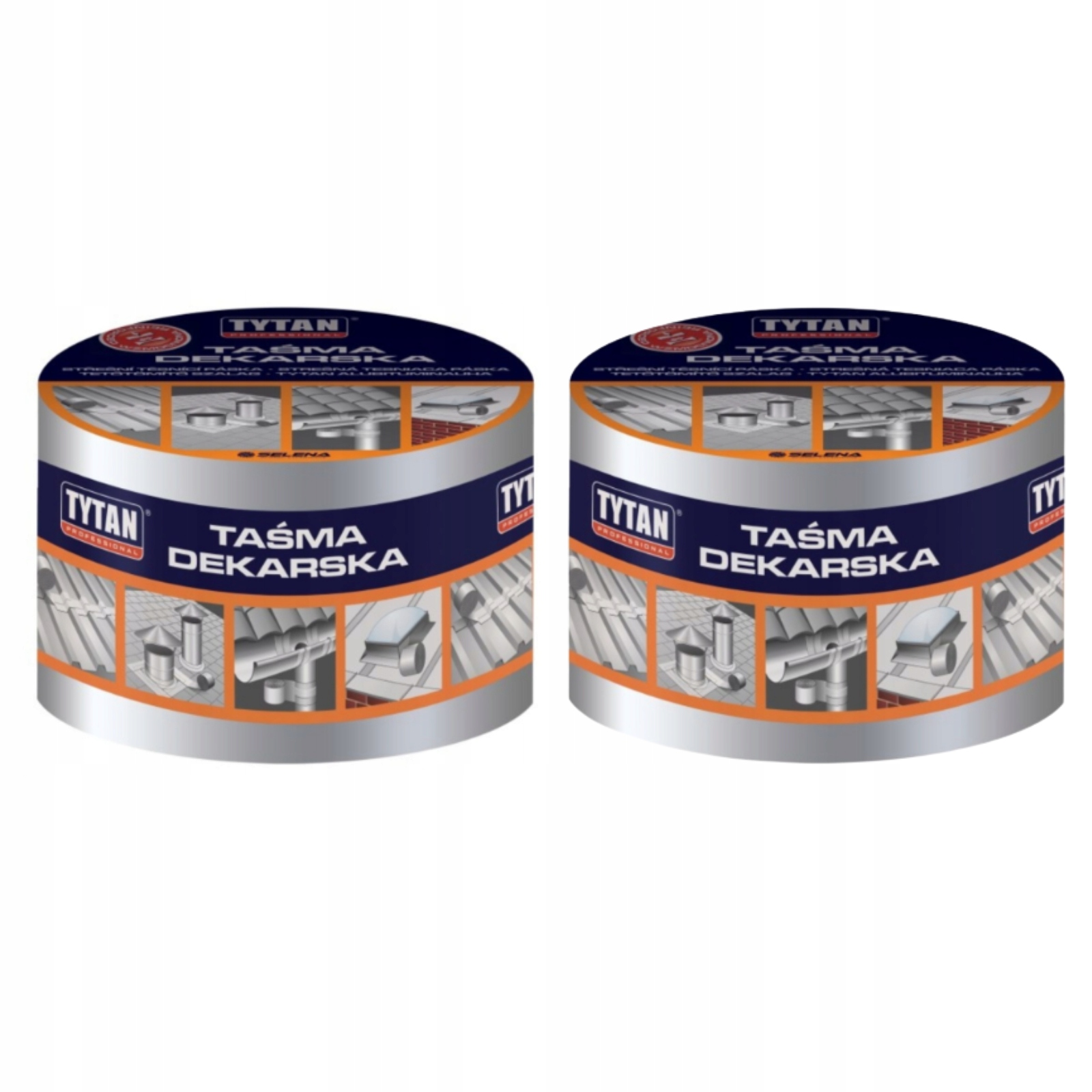 2 x Tytan Bitumenová Pokrývačská Páska 10 cm x 10 m Samolepicí Hliník