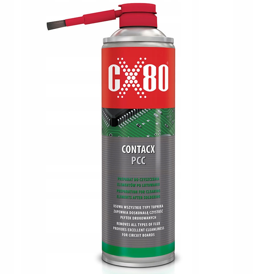 Spray CX80 Contacx Pcc 500ml Preparat do mycia płytek elektroniki z topniku