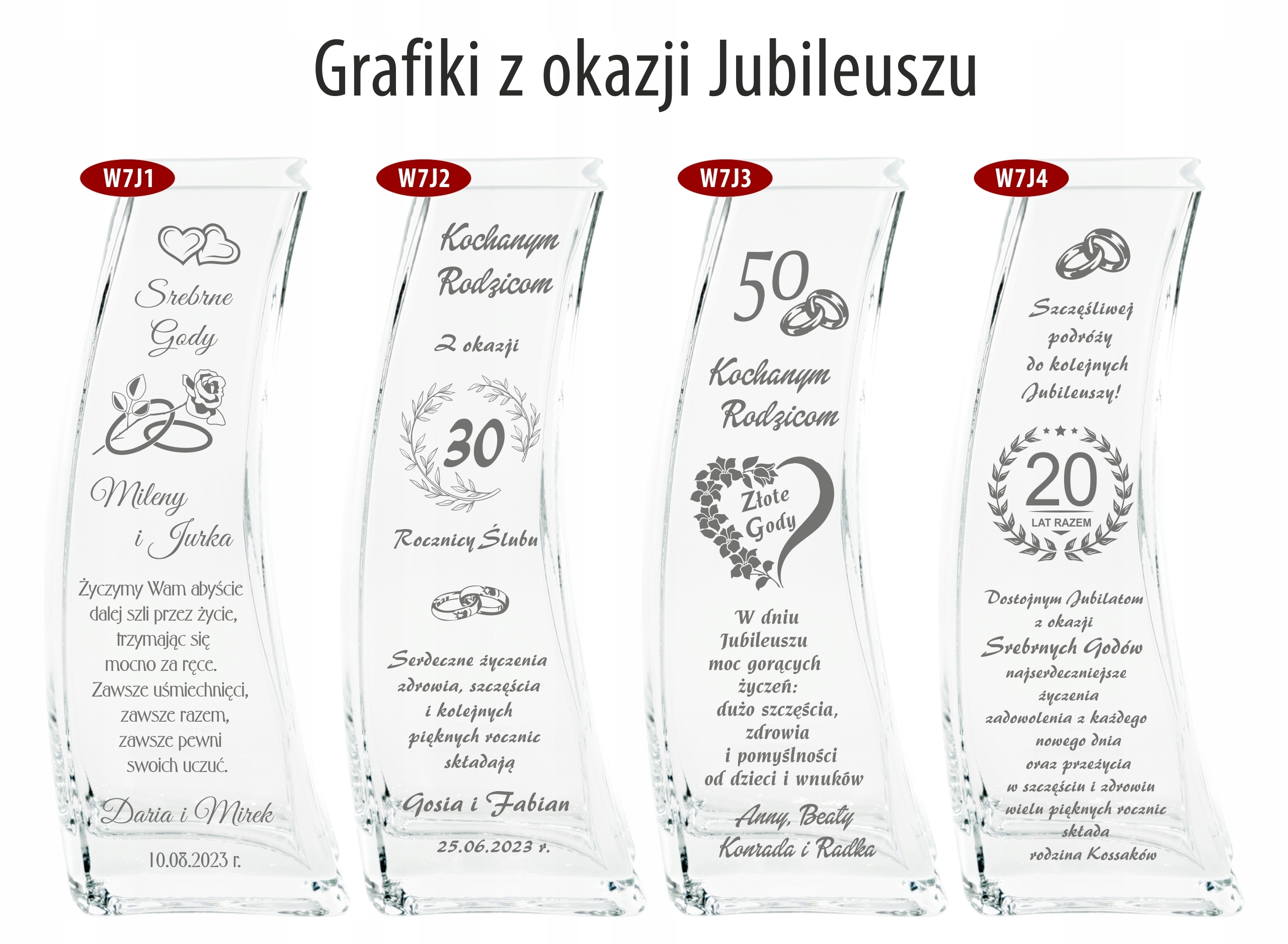 Wazon z GRAWEREM 29cm DLA NAUCZYCIELA, JUBILEUSZ Marka Edwanex