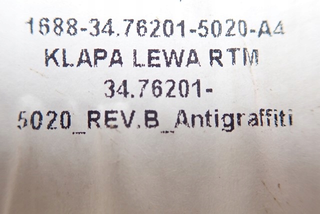 OBUDOWA KLAPA OSŁONA DACHU LEWA MAN TGX Typ samochodu Samochody ciężarowe