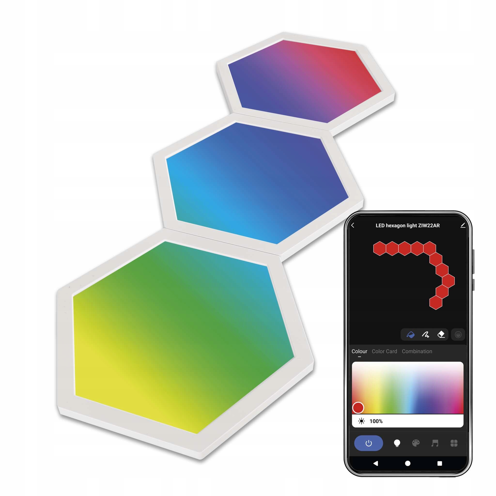Emos ZIW223R Smart Hexagon Rgbic 3 ks